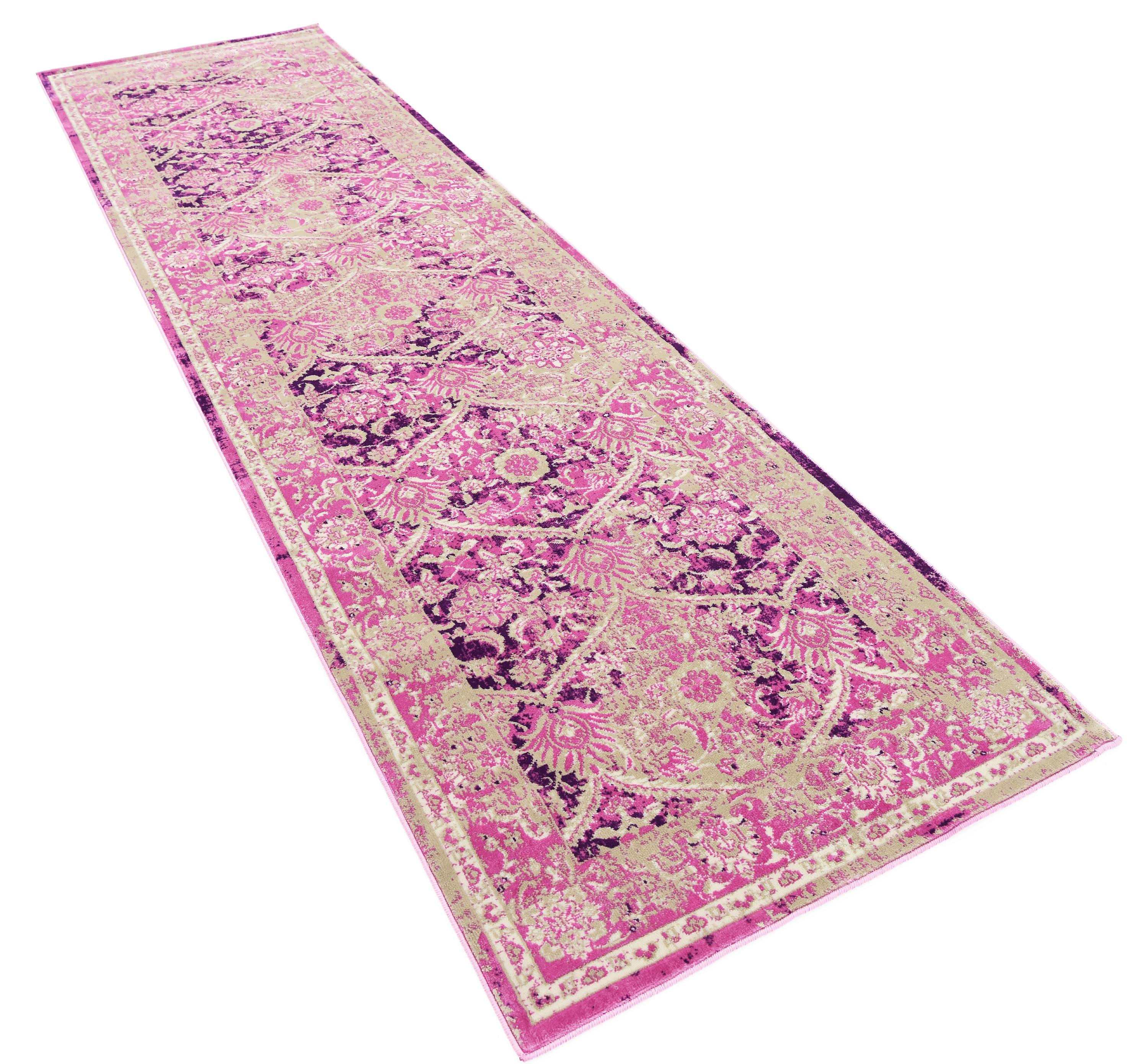 Pink 3' x 10' Montreal Runner Rug eSaleRugs