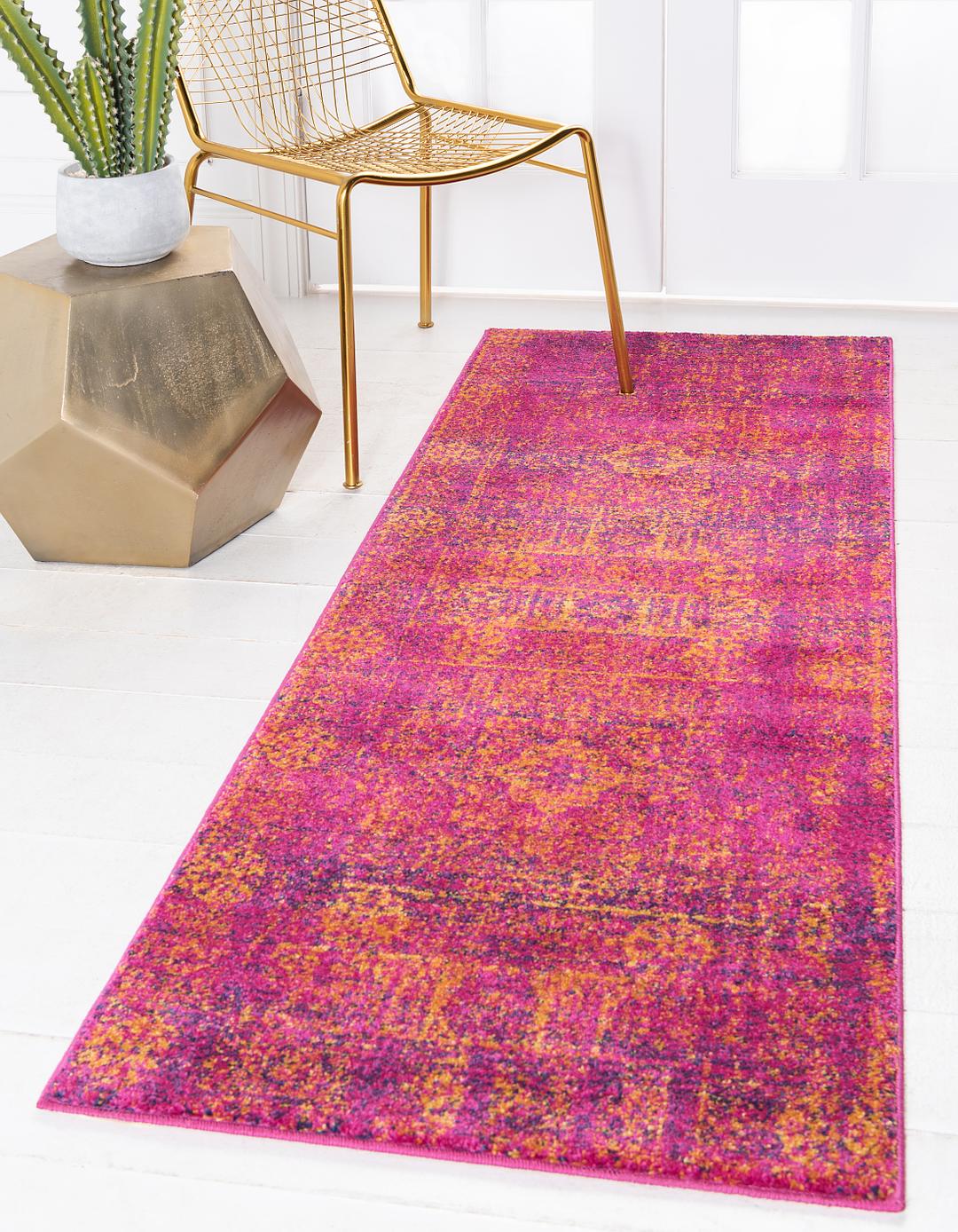 Fuchsia 2' 7 x 10' Heritage Runner Rug Area Rugs eSaleRugs