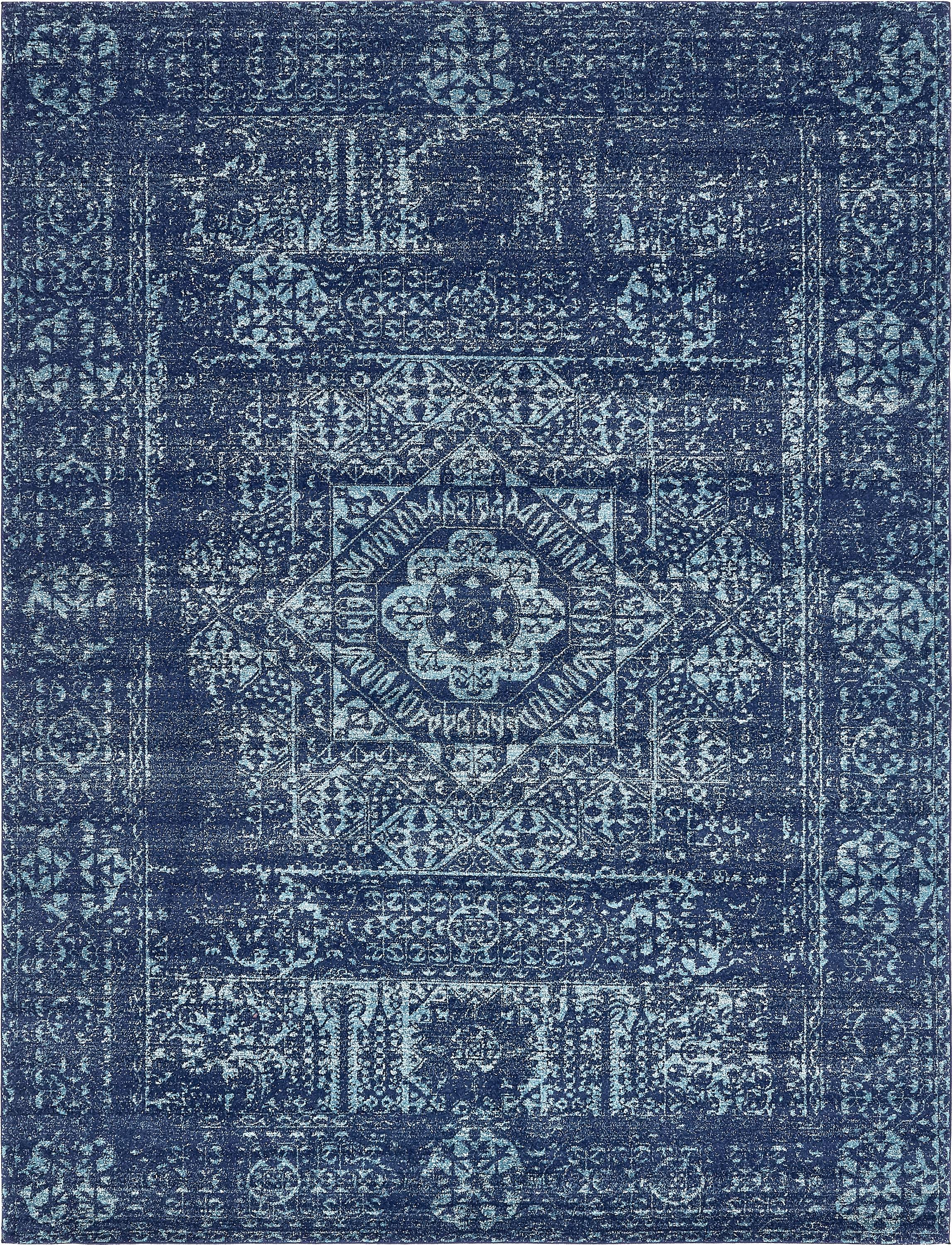 Navy Blue 9' x 12' Heritage Rug eSaleRugs