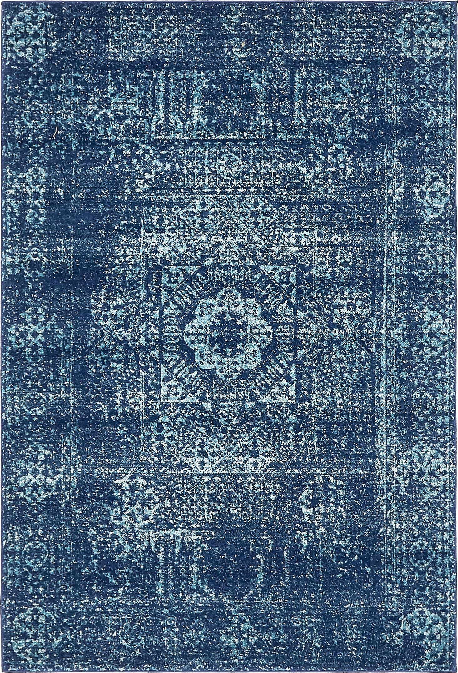 Navy Blue 4' x 6' Heritage Rug eSaleRugs