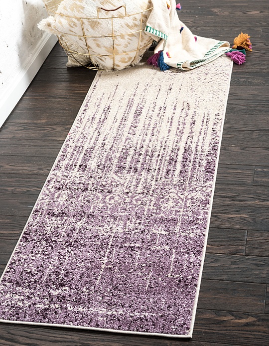 Purple 2' 7 x 10' Loft Runner Rug Area Rugs eSaleRugs