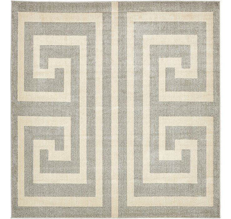 8' x 8' Greek Key Square Rug