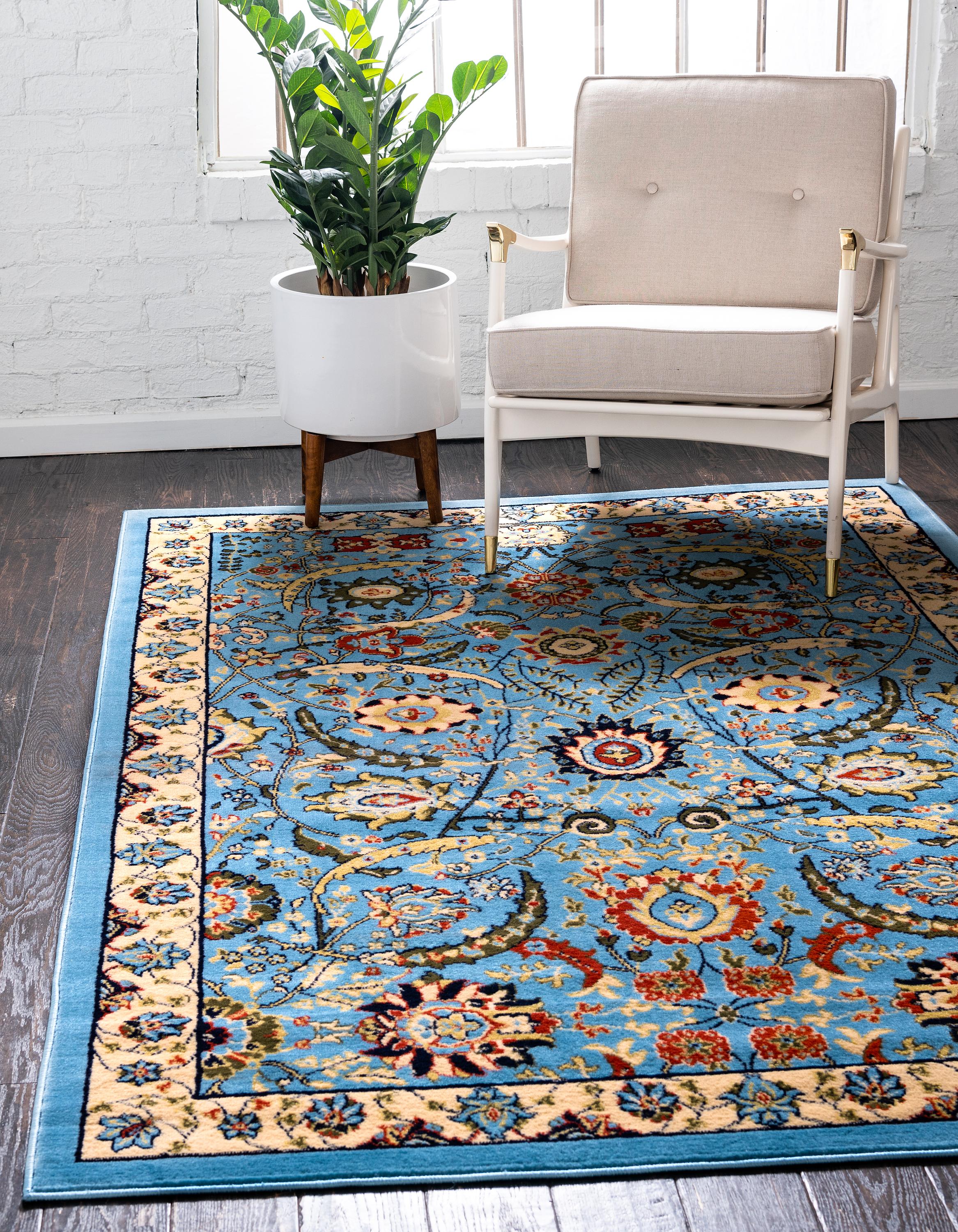 Blue 7' x 10' Isfahan Design Rug eSaleRugs