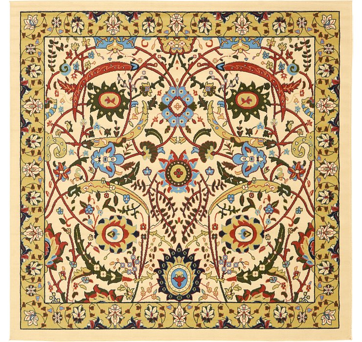 8' x 8' Isfahan Design Square Rug