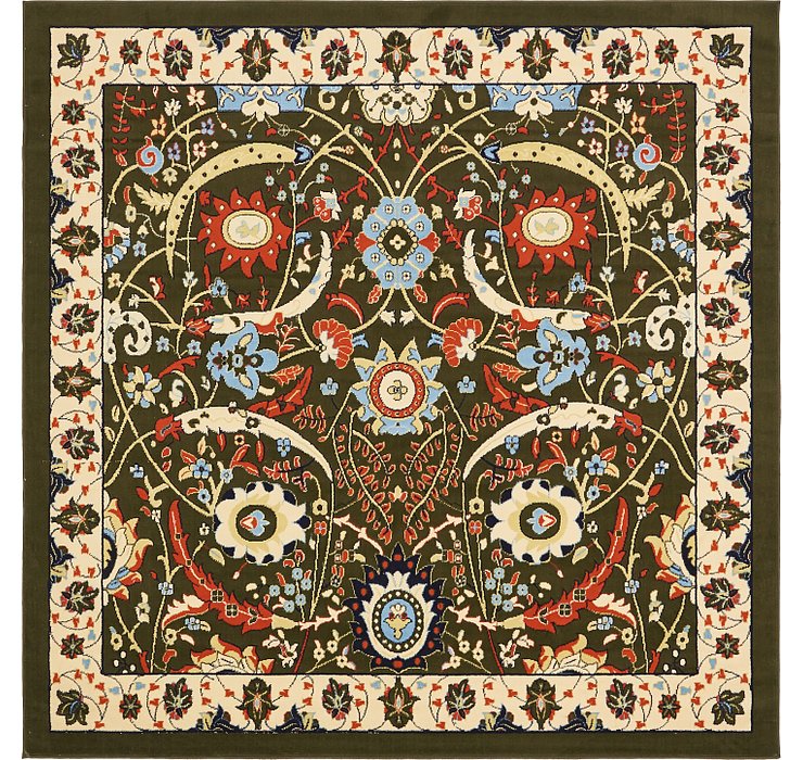 8' x 8' Isfahan Design Square Rug