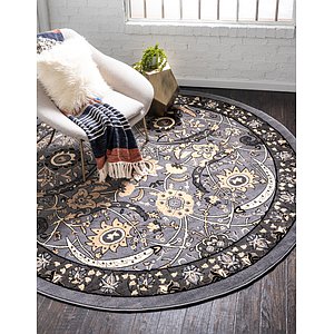 Unique Loom 8' x 8' Espahan Round Rug