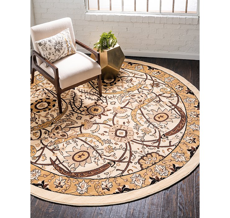 8' x 8' Isfahan Design Round Rug