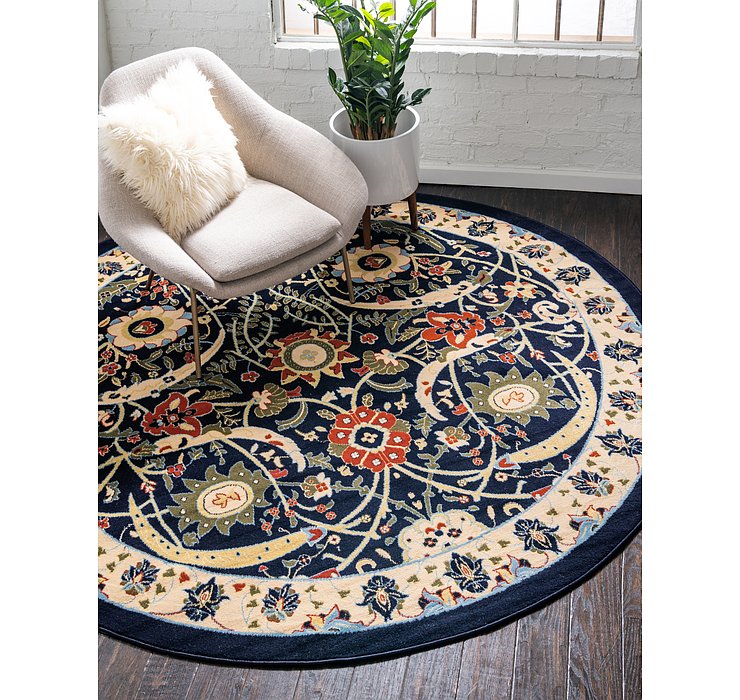 8' x 8' Isfahan Design Round Rug