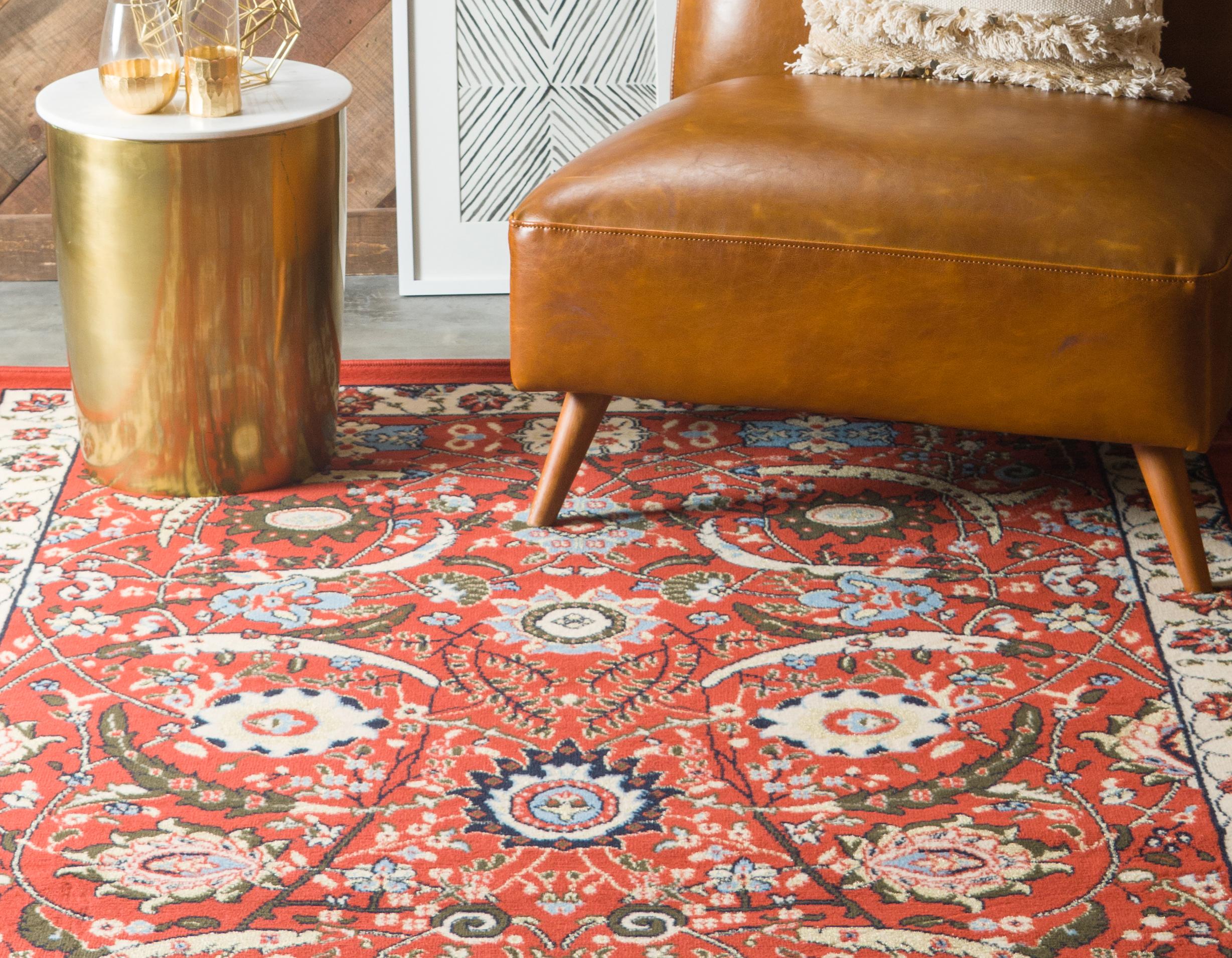 Terracotta 9' x 12' Isfahan Design Rug eSaleRugs