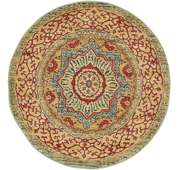 3' 3 x 3' 3 Mamluk Round Rug