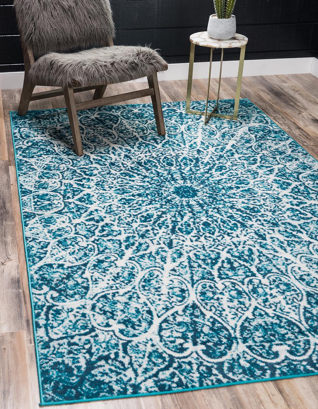 Turquoise 5' x 8' Monaco Rug Area Rugs eSaleRugs