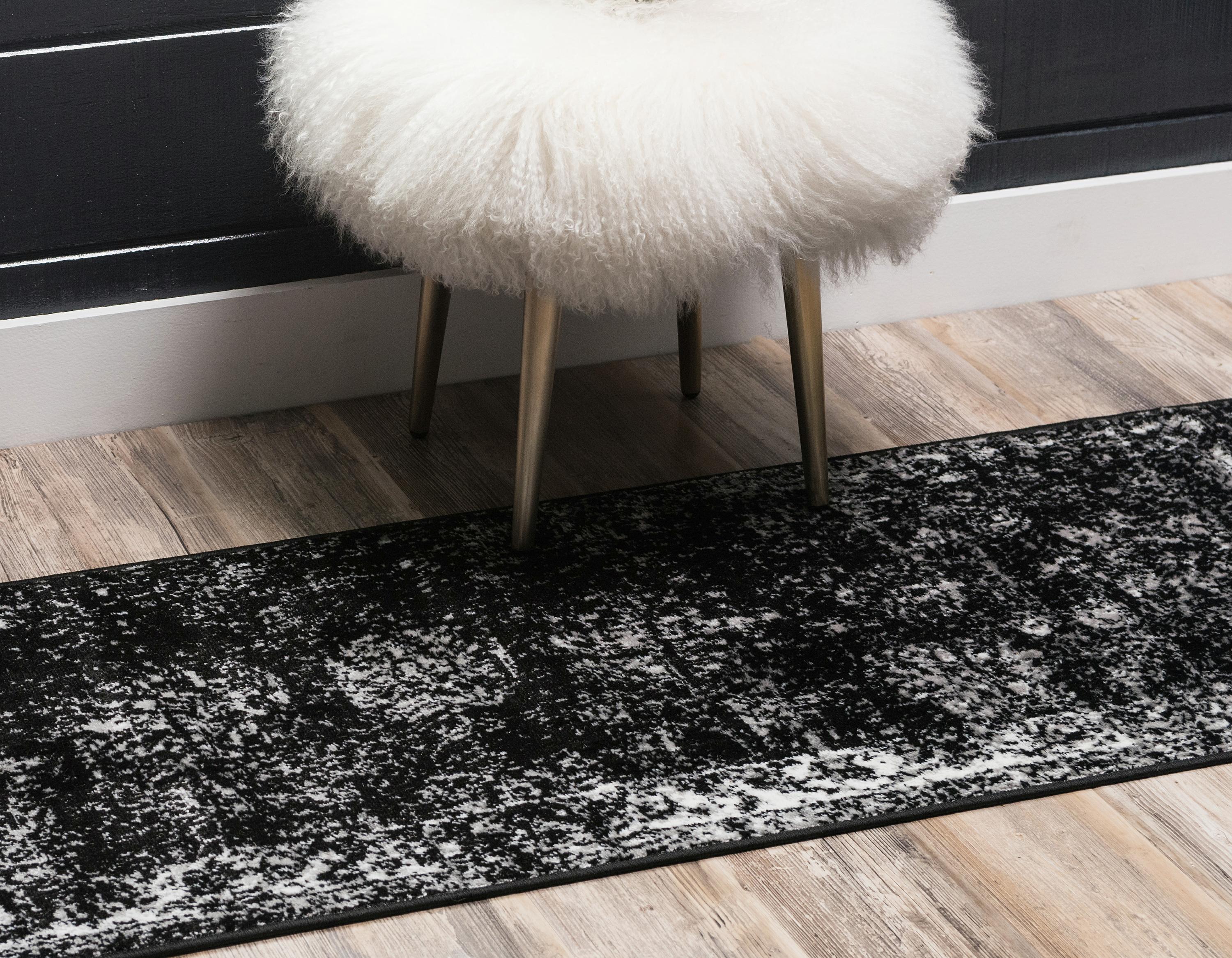 Black 2' x 13' Monaco Runner Rug eSaleRugs