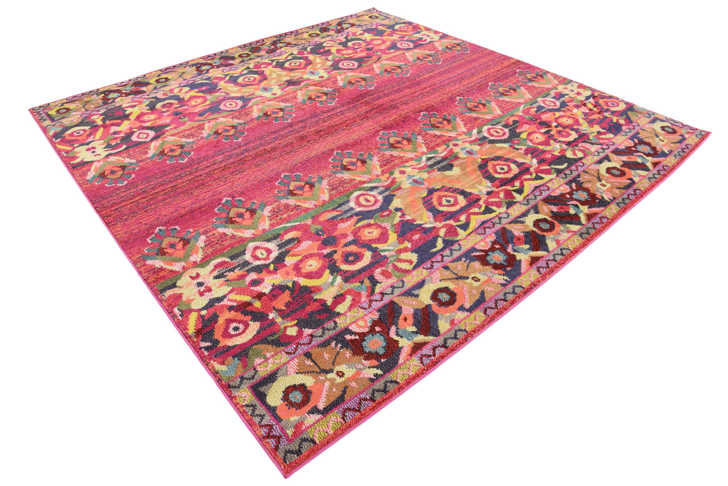 Red 8' x 8' Palazzo Square Rug eSaleRugs