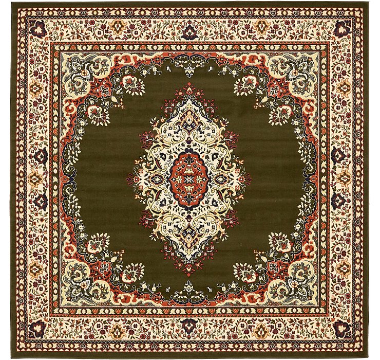 8' x 8' Mashad Design Square Rug
