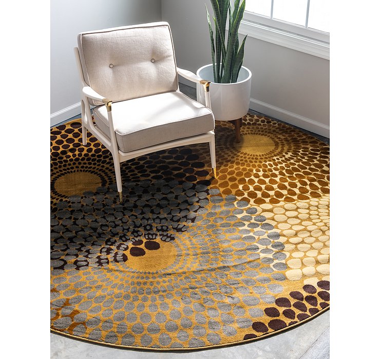 4' x 4' Coffee Shop Round Rug