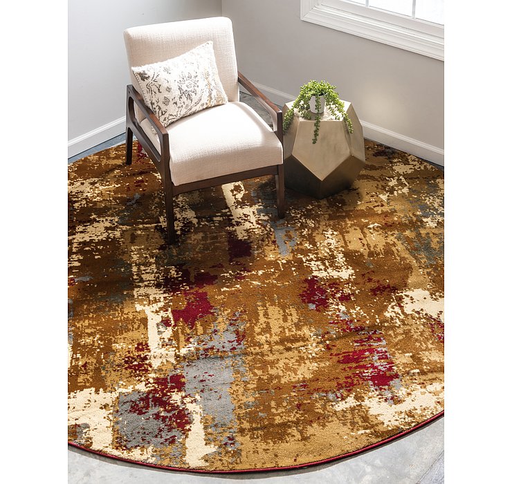 8' x 8' Coffee Shop Round Rug