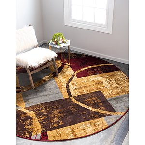Unique Loom 8' x 8' Barista Round Rug