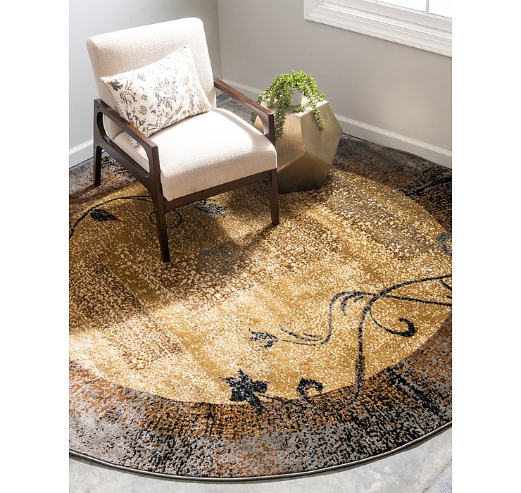 8' x 8' Coffee Shop Round Rug