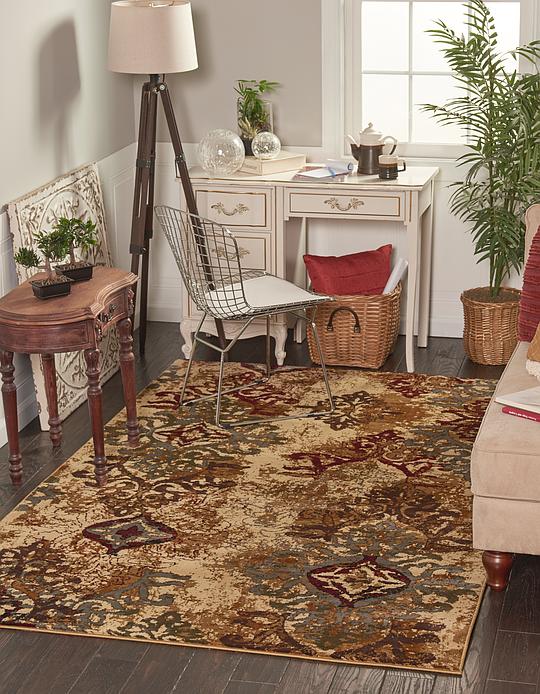 Beige 5' x 8' Coffee Shop Rug Area Rugs eSaleRugs