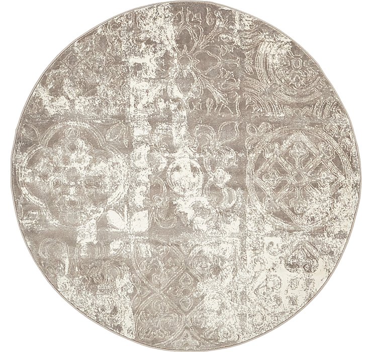 4' x 4' New Vintage Round Rug