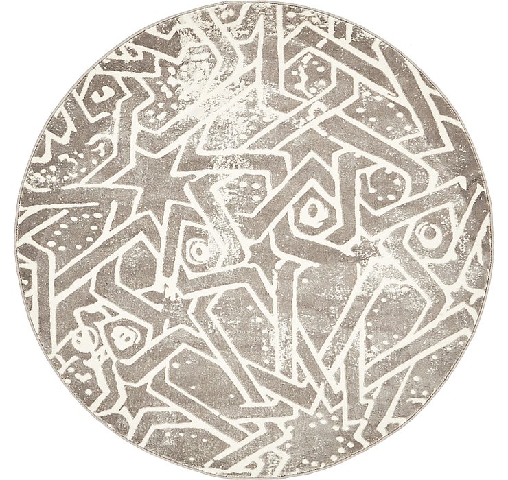 4' x 4' New Vintage Round Rug