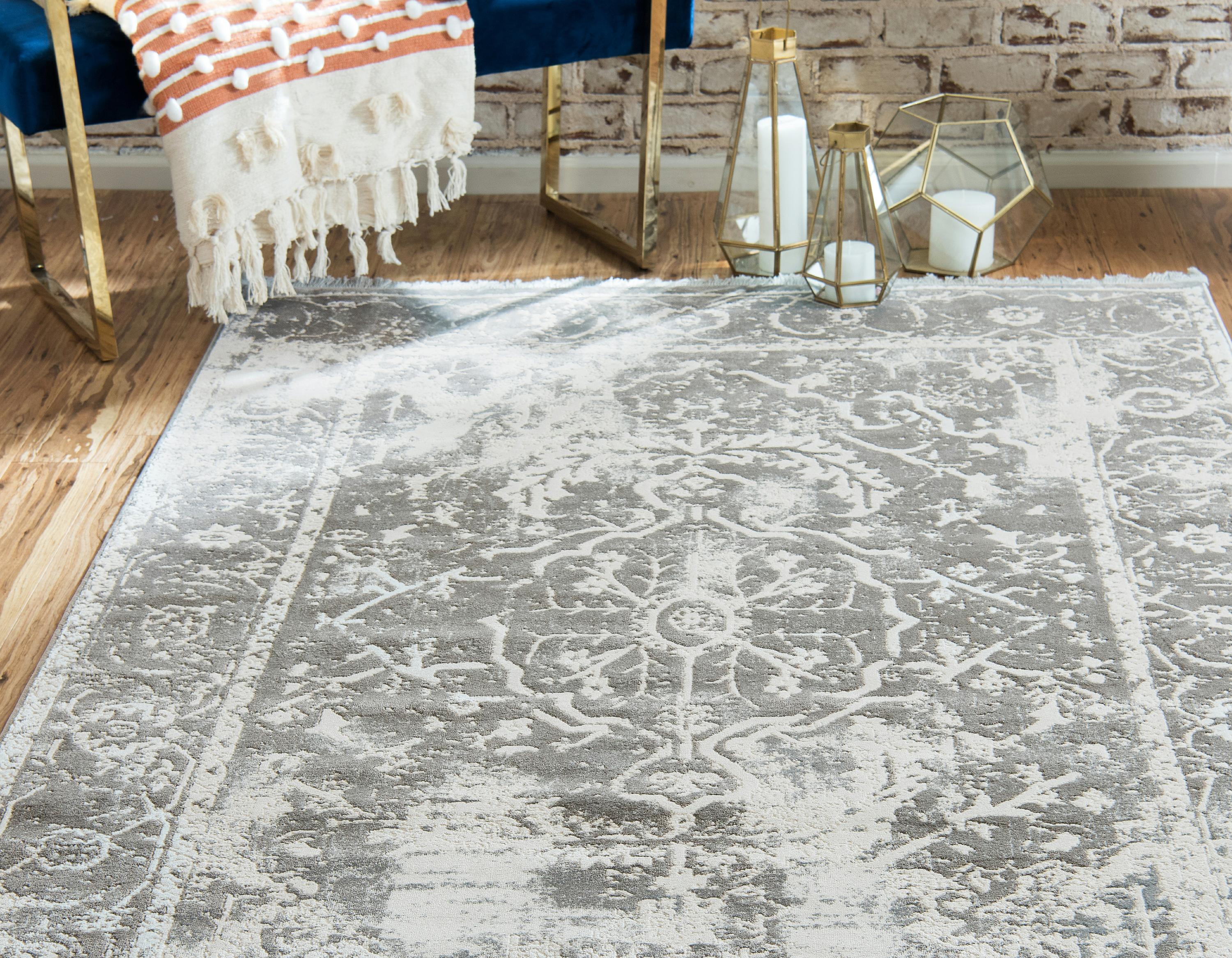 Gray 9' x 12' New Vintage Rug eSaleRugs