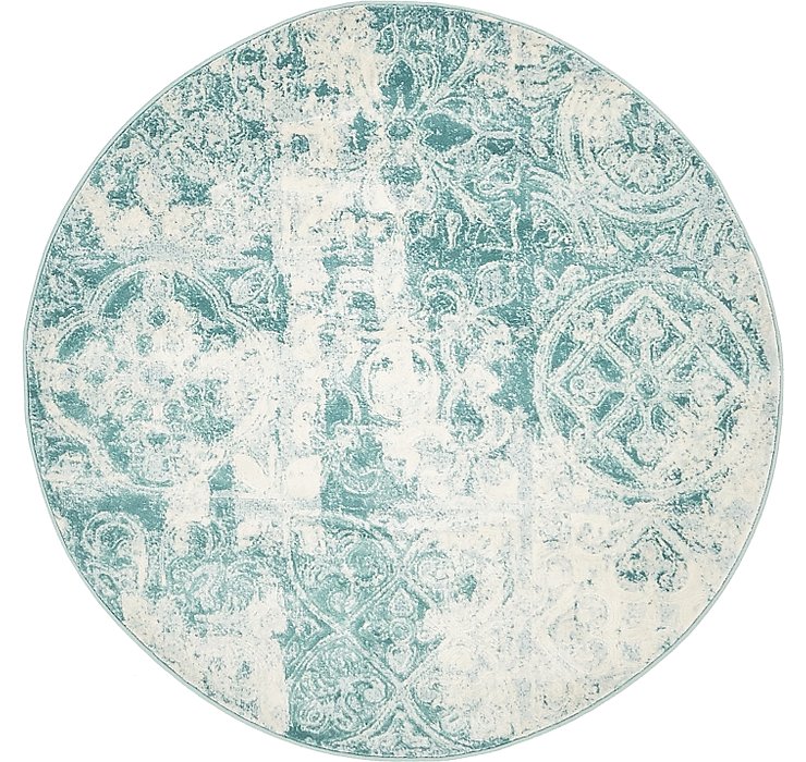 4' x 4' New Vintage Round Rug
