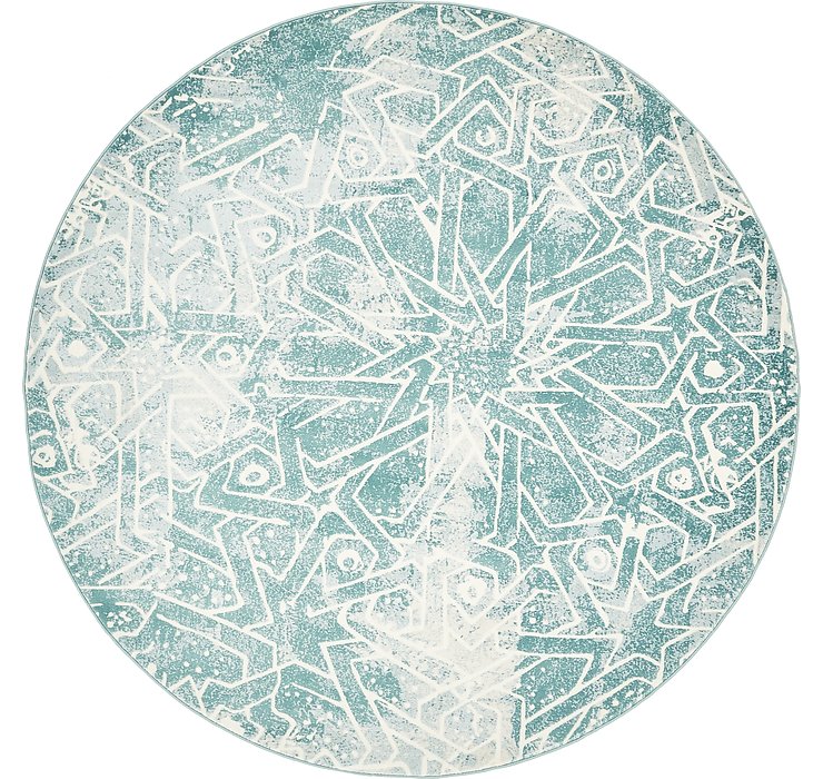 8' x 8' New Vintage Round Rug