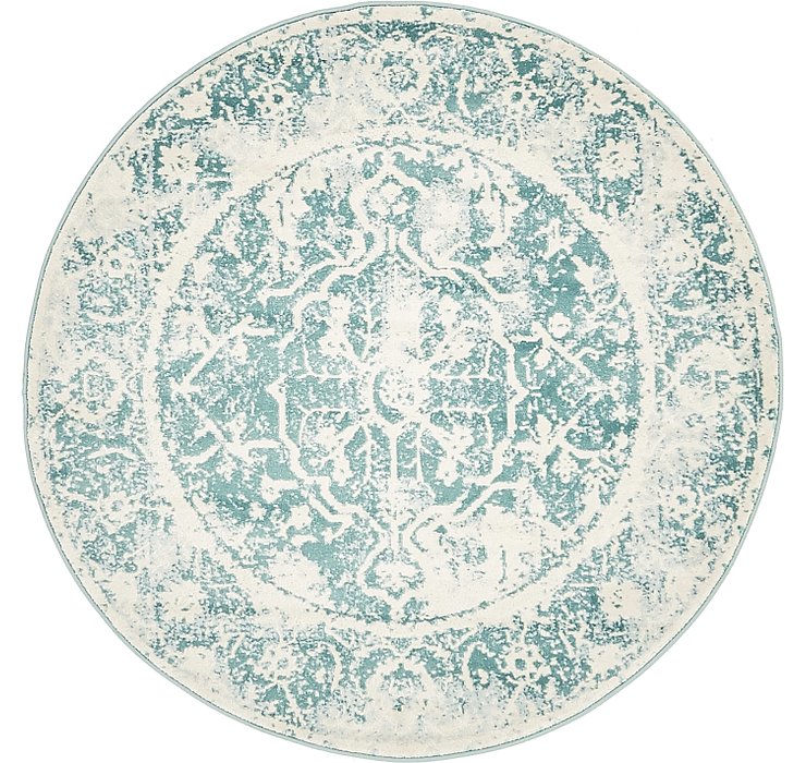 4' x 4' New Vintage Round Rug