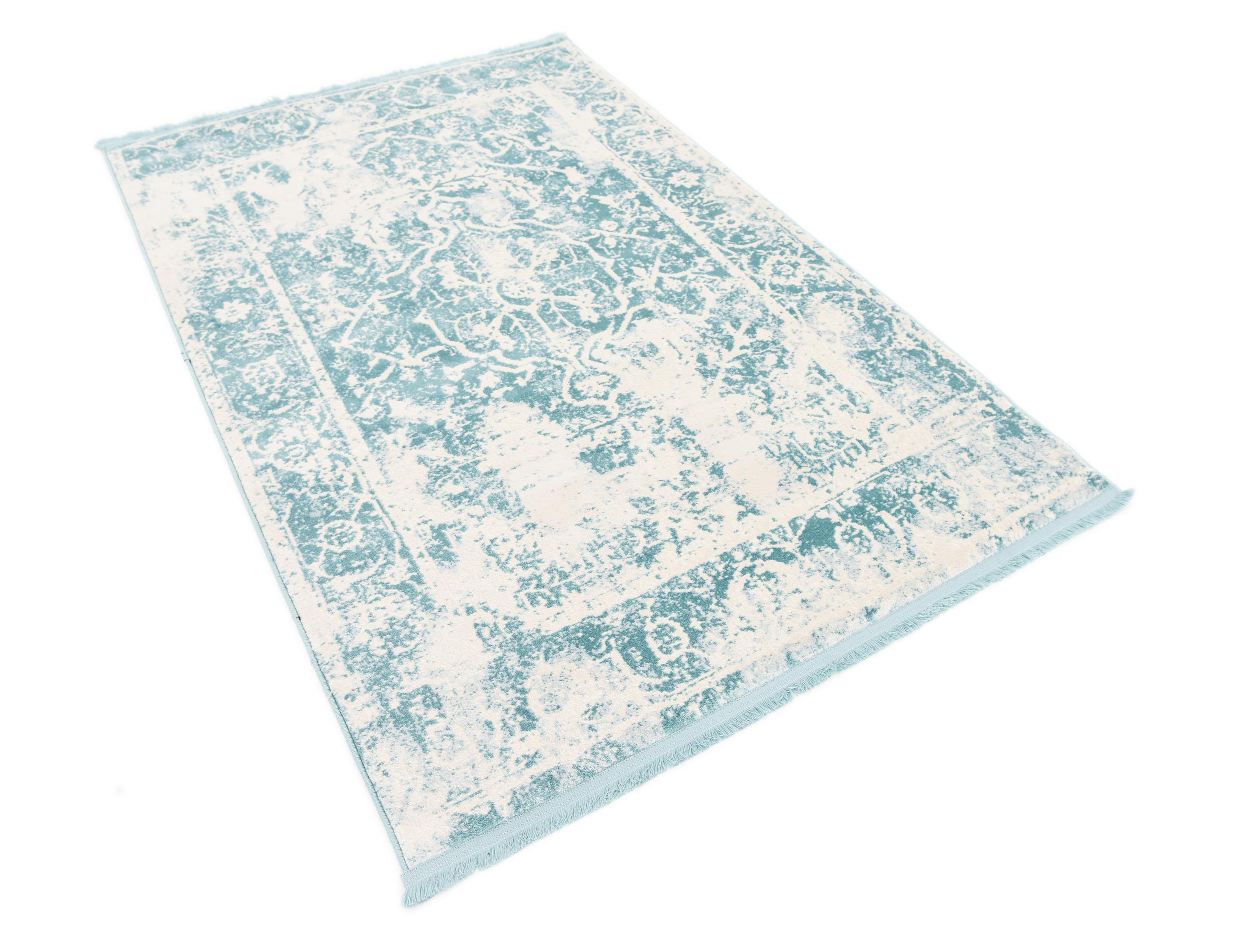 Blue 4' x 6' New Vintage Rug eSaleRugs