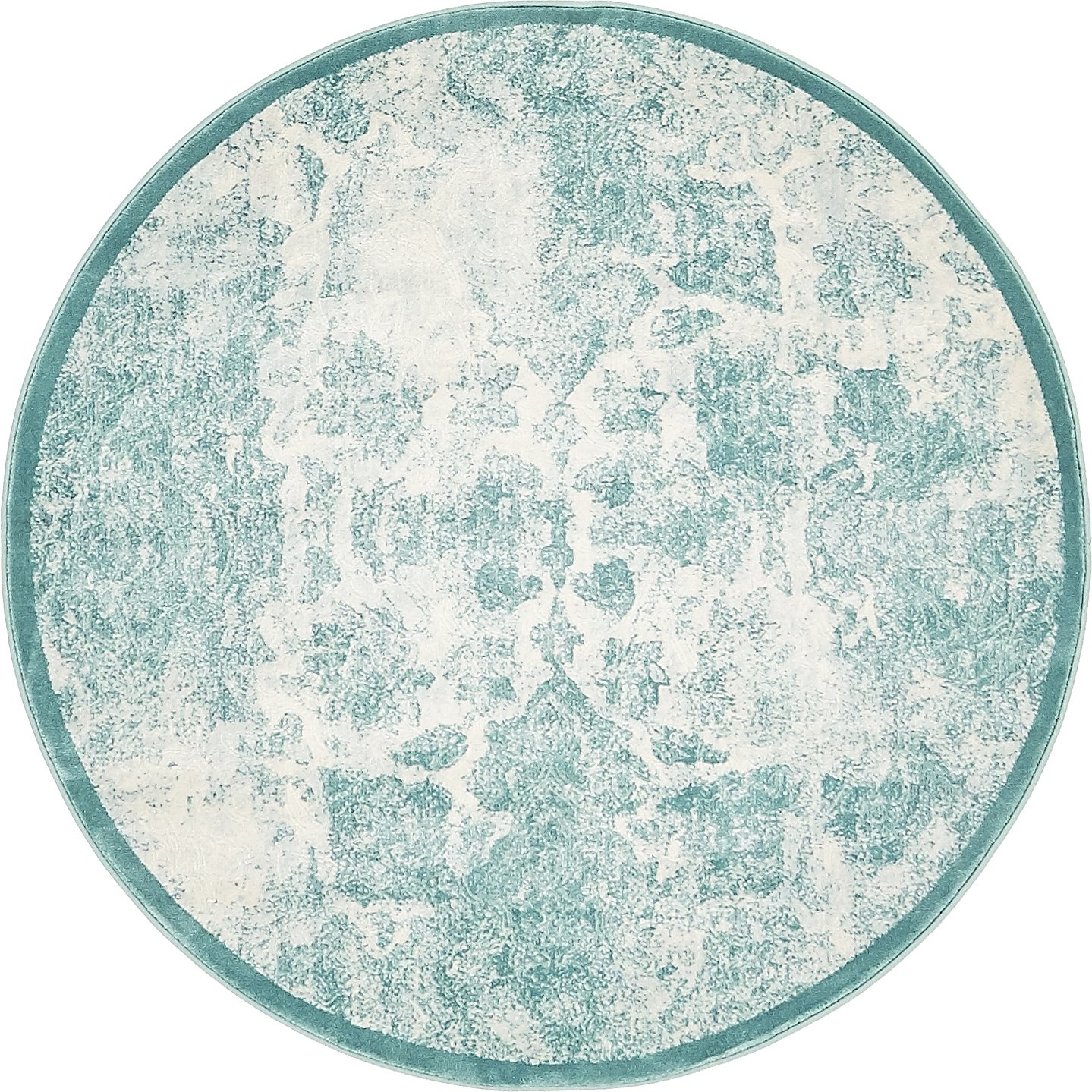 Blue 4' x 4' New Vintage Round Rug Area Rugs Rugs.ca
