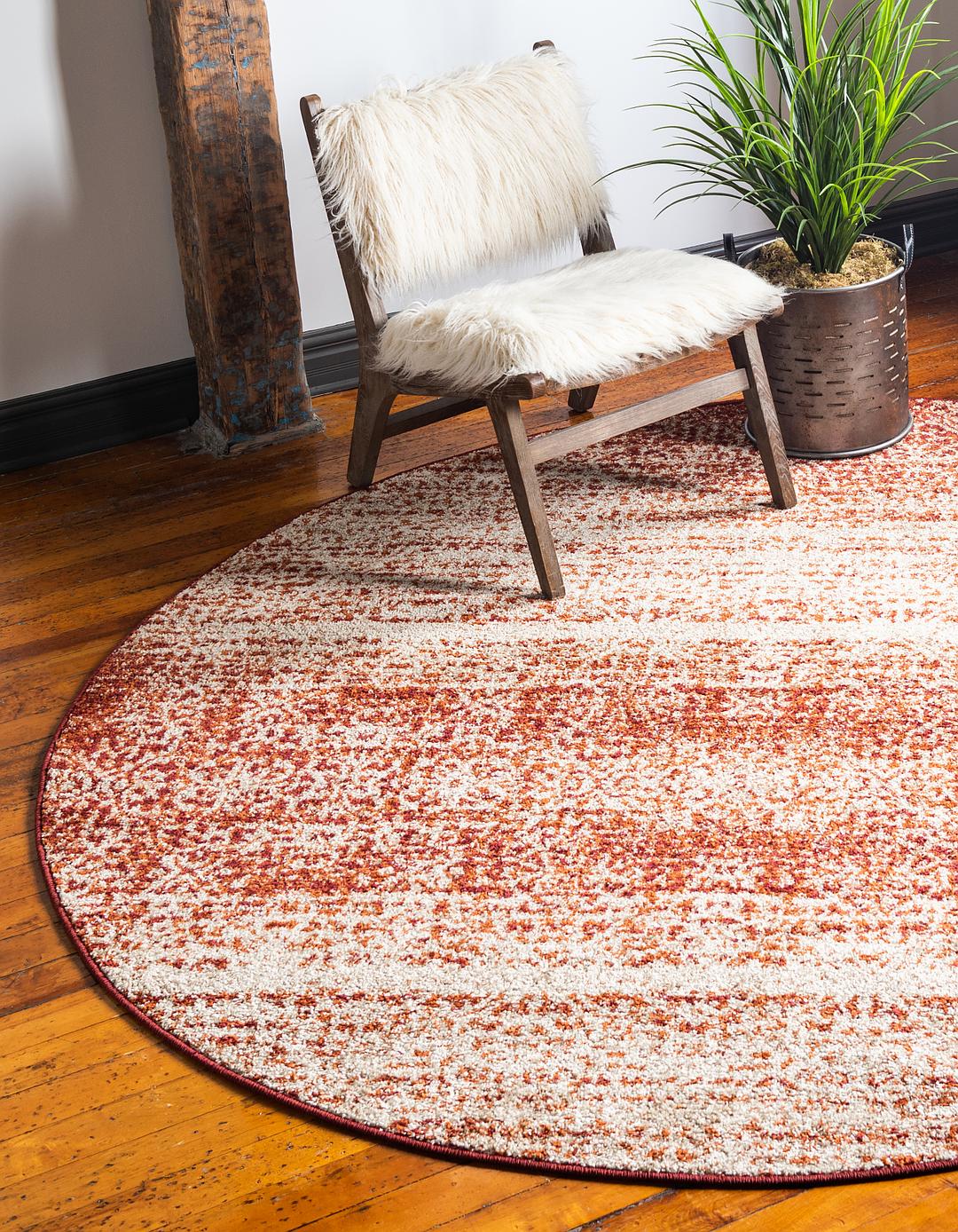 Terracotta Unique Loom 8 X Autumn Round Rug Area Rugs Com Main Unique Loom 8 X Autumn Round Rug Photo