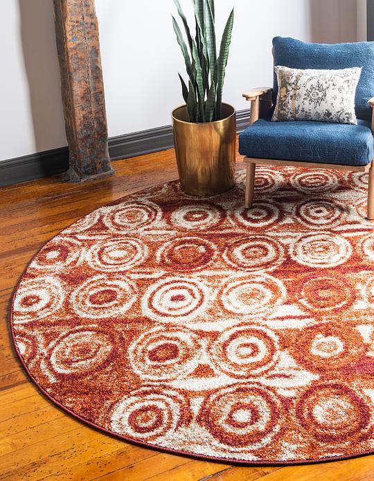 Terracotta 3 X Harvest Round Rug Area Rugs Erugs Main Image Of Rug