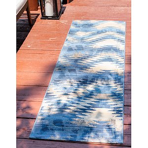 Unique Loom 2' x 6' Outdoor Modern Runner Rug