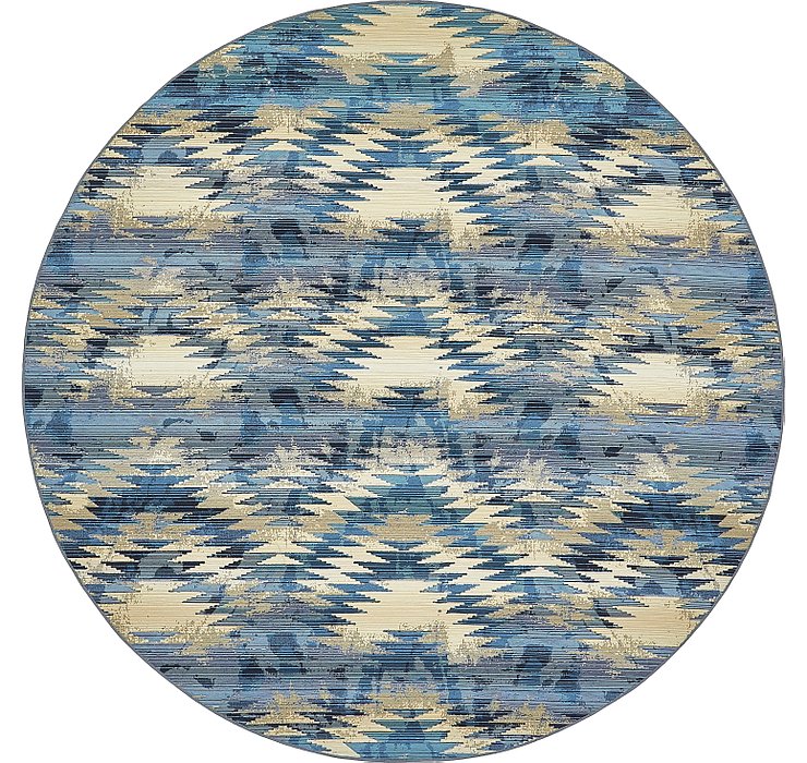 8' x 8' Outdoor Modern Round Rug