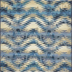 Unique Loom 6' x 6' Outdoor Modern Square Rug