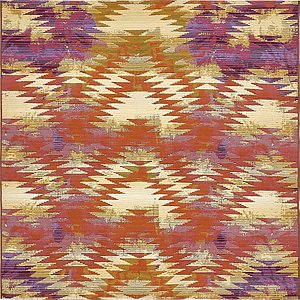 Unique Loom 6' x 6' Outdoor Modern Square Rug