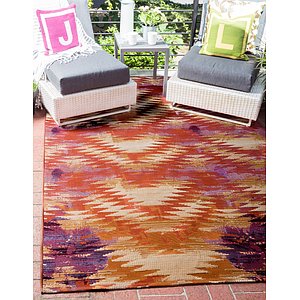 Unique Loom 5' 3 x 8' Outdoor Modern Rug
