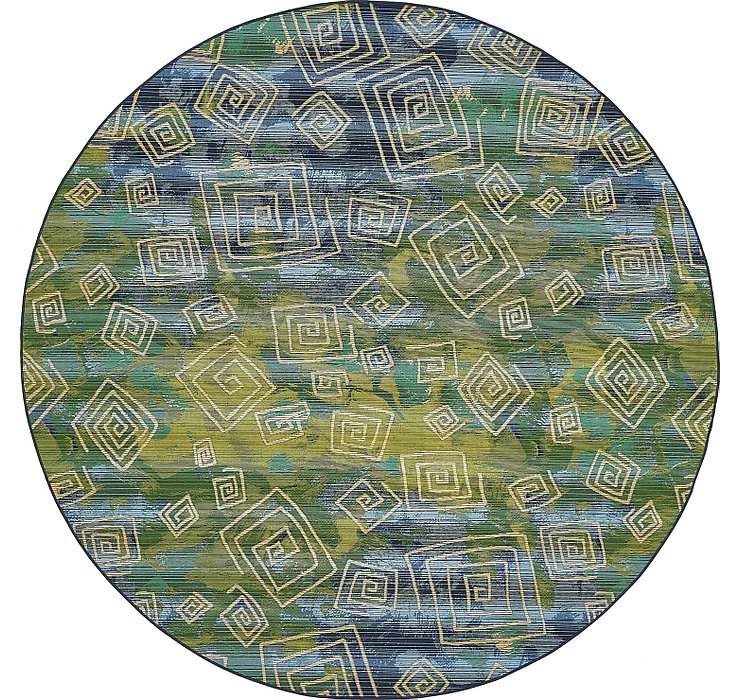 8' x 8' Outdoor Modern Round Rug