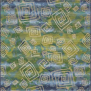 Unique Loom 6' x 6' Outdoor Modern Square Rug