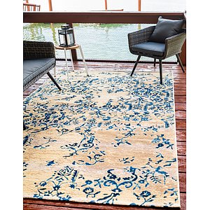 5' 3 x 8' Outdoor Botanical Rug