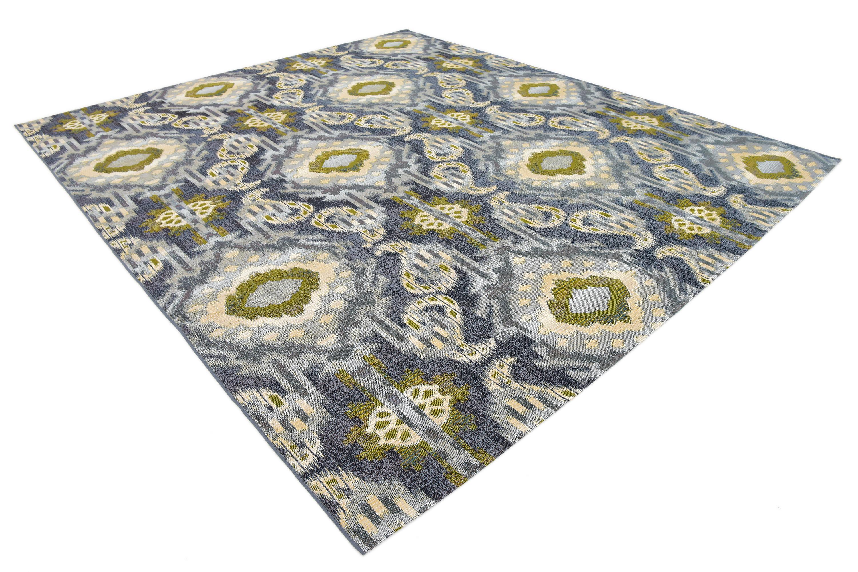 Blue 10' x 12' Outdoor Modern Rug eSaleRugs