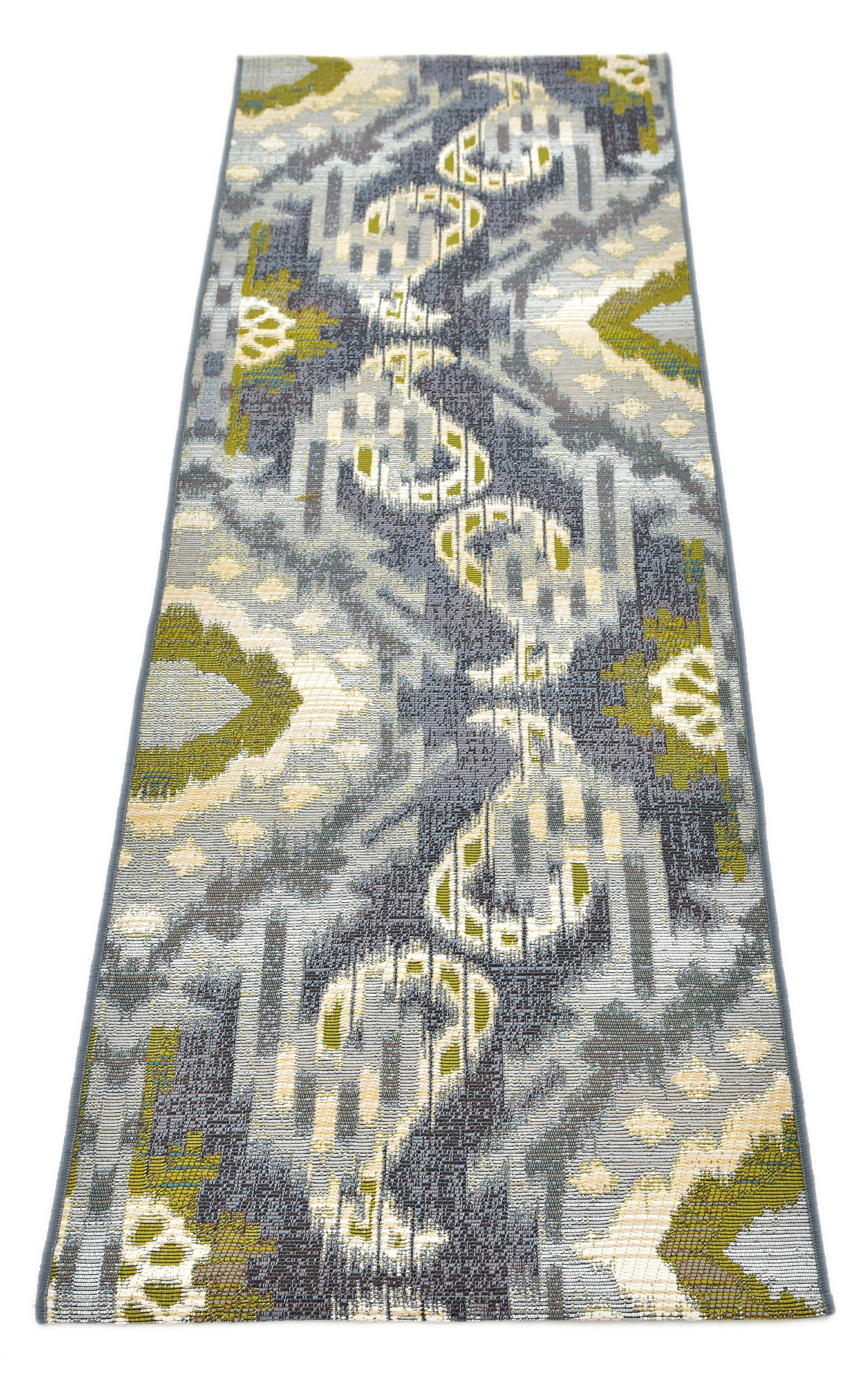 Blue 2' x 6' Outdoor Modern Runner Rug eSaleRugs