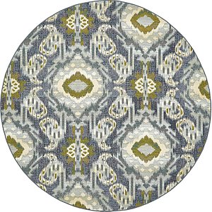 8' x 8' Outdoor Modern Round Rug