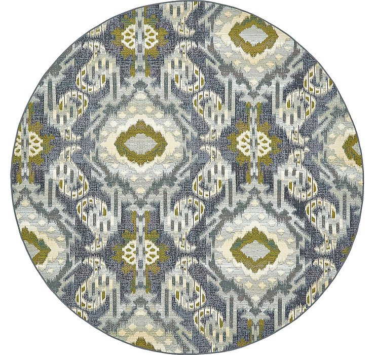 8' x 8' Outdoor Modern Round Rug