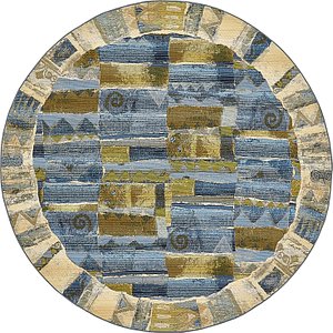 Unique Loom 8' x 8' Outdoor Modern Round Rug