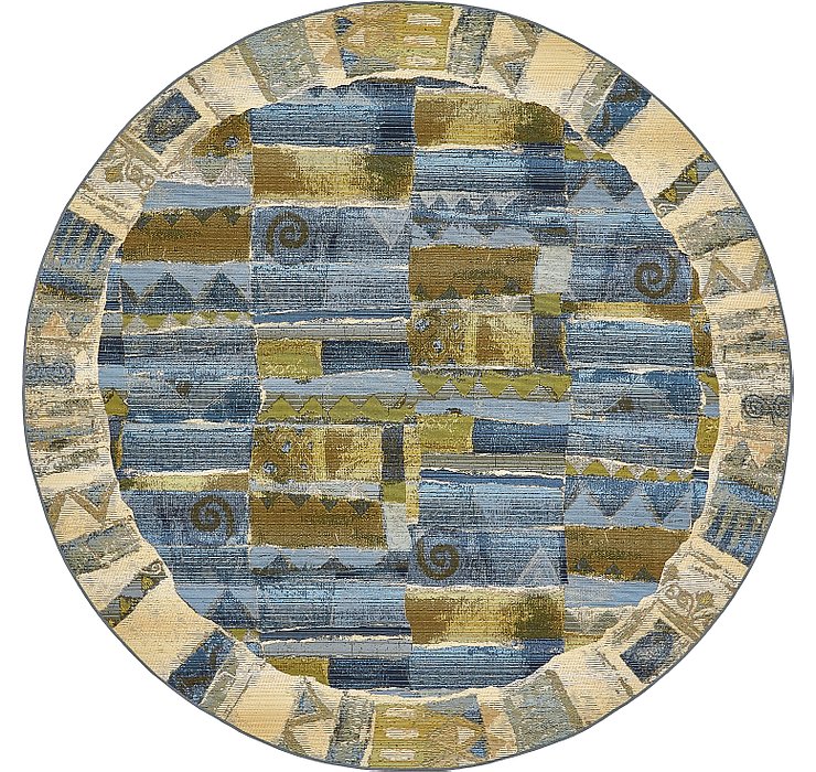 8' x 8' Outdoor Modern Round Rug
