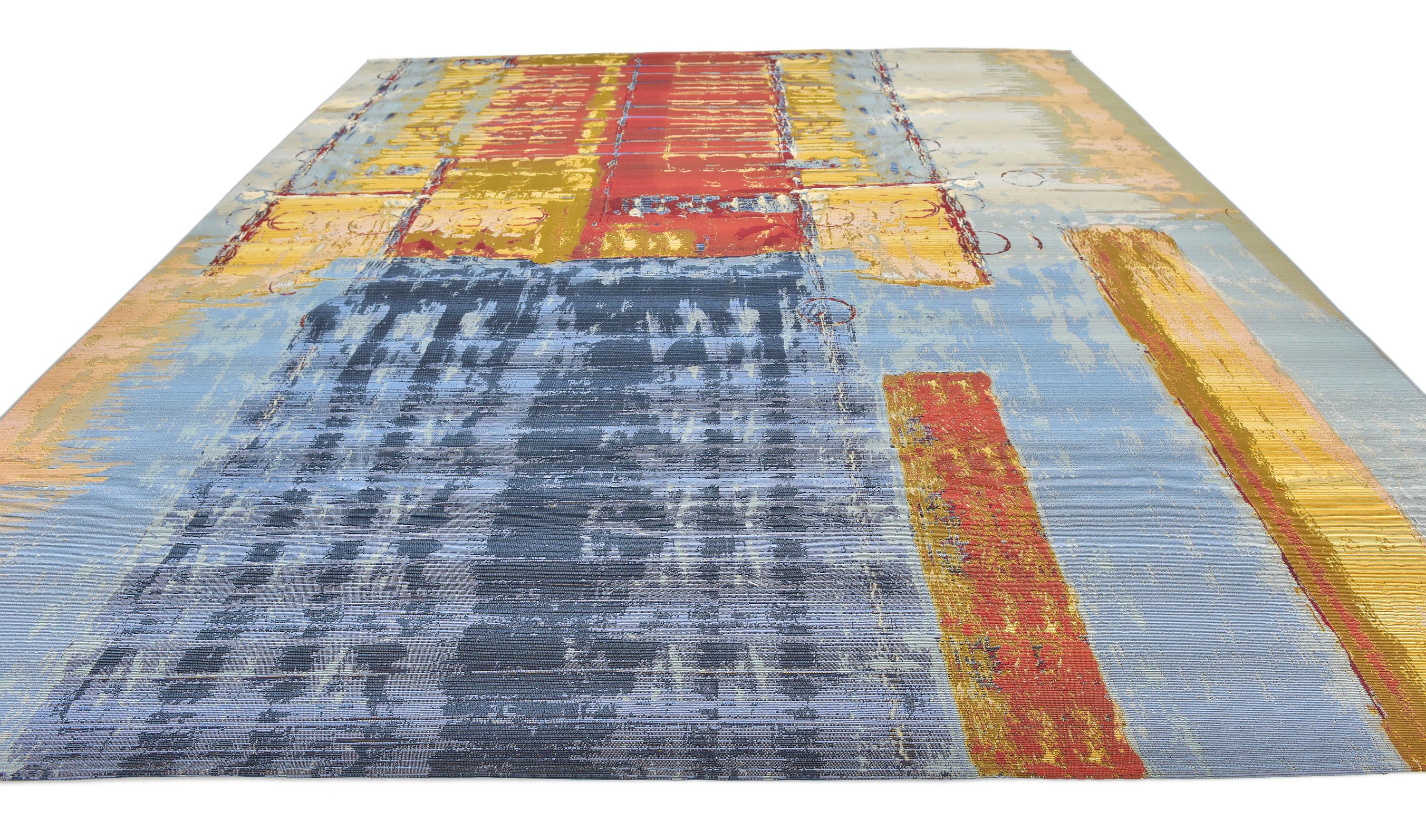 Multicolor 10' x 12' Outdoor Modern Rug eSaleRugs