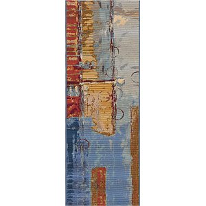 Unique Loom 2' x 6' Outdoor Modern Runner Rug