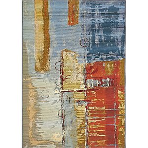 Unique Loom 4' x 6' Outdoor Modern Rug